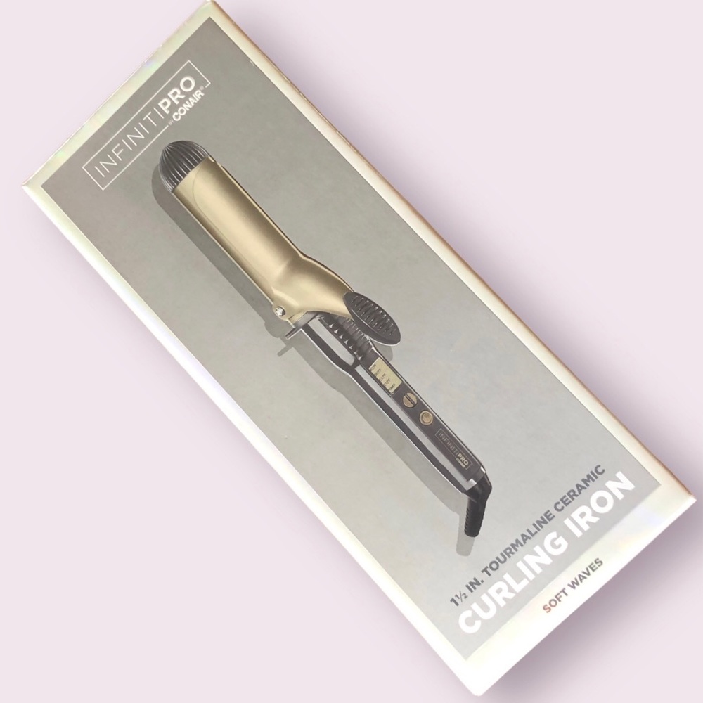NIB Infiniti Pro by Conair Nano Tourmaline Ceramic 1-1/2-Inch Curling Iron